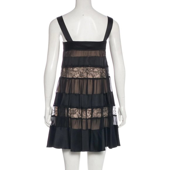 DIANE VON FURSTENBERG Abby Black Silk & Lace Dress - Picture 3 of 11